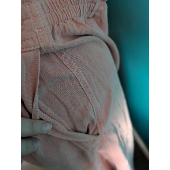 Vintage Pink Button Front Midi Skirt Cabincore A-Line Cotton Medium Large - Picture 3 of 7